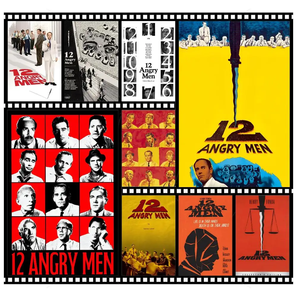 Klassisches Film-Poster „A-12 Angry Men“, Wandkunst-Poster, HD-wasserdichter PP-Druck, Dekoration für Schlafzimmer, Wohnzimmer, Büro, Geschenk