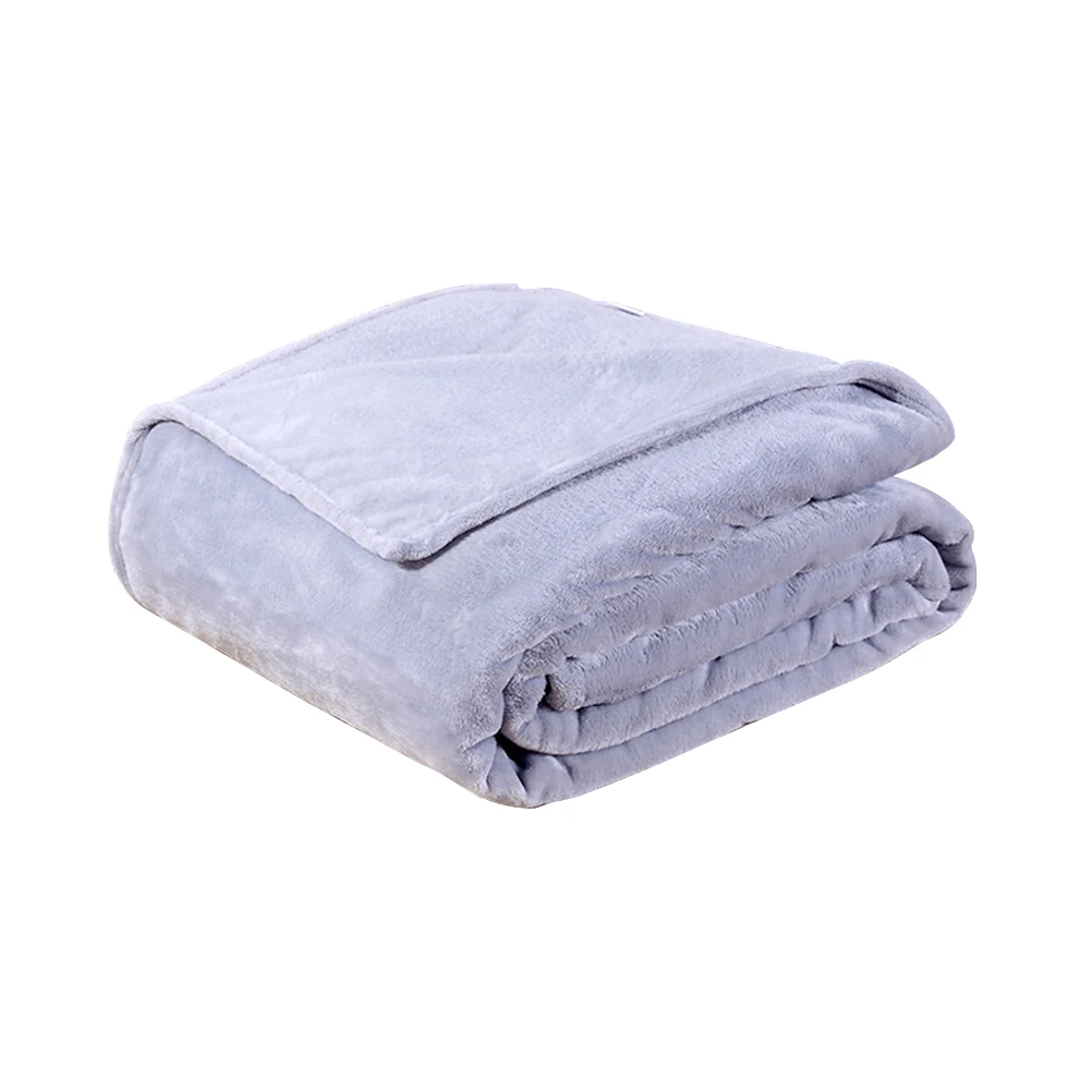 

Coral Fleece Blanket Soft Flannel Throw Bed Double Small Grey Extra Warm Winter Camping Travel Home Use Blankets Sheets
