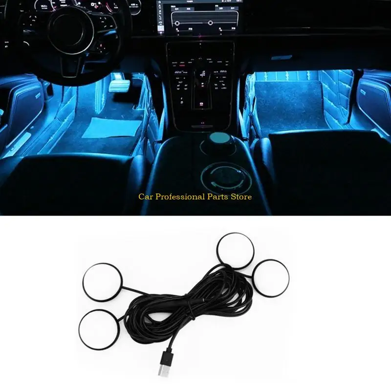 

R53D 4 In 1 Car Foot Led Lights Auto Interior Lamp Rgb Auto