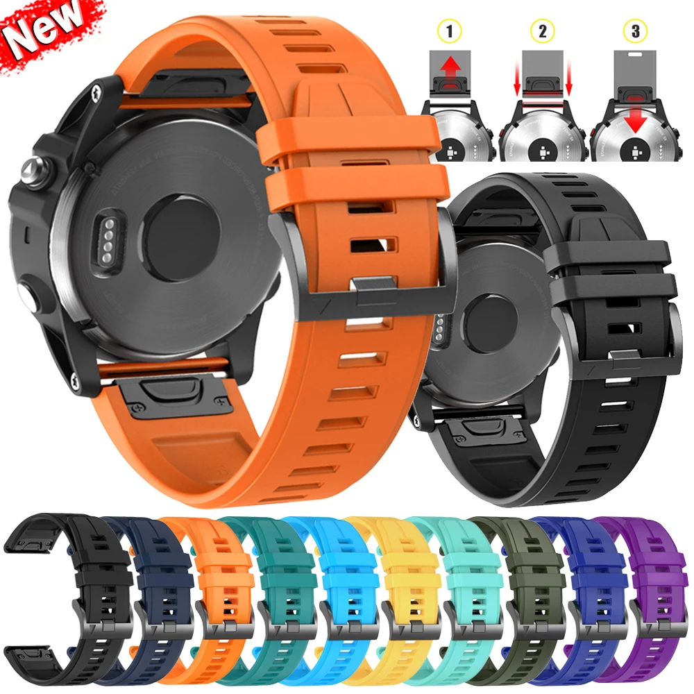22 26 mm QuickFit Silikonarmband für Garmin Tactix 8/Instinct 3 2x/Epix PRO Band für Garmin fenix8 pro 5x puls 6 7 Sportarmband