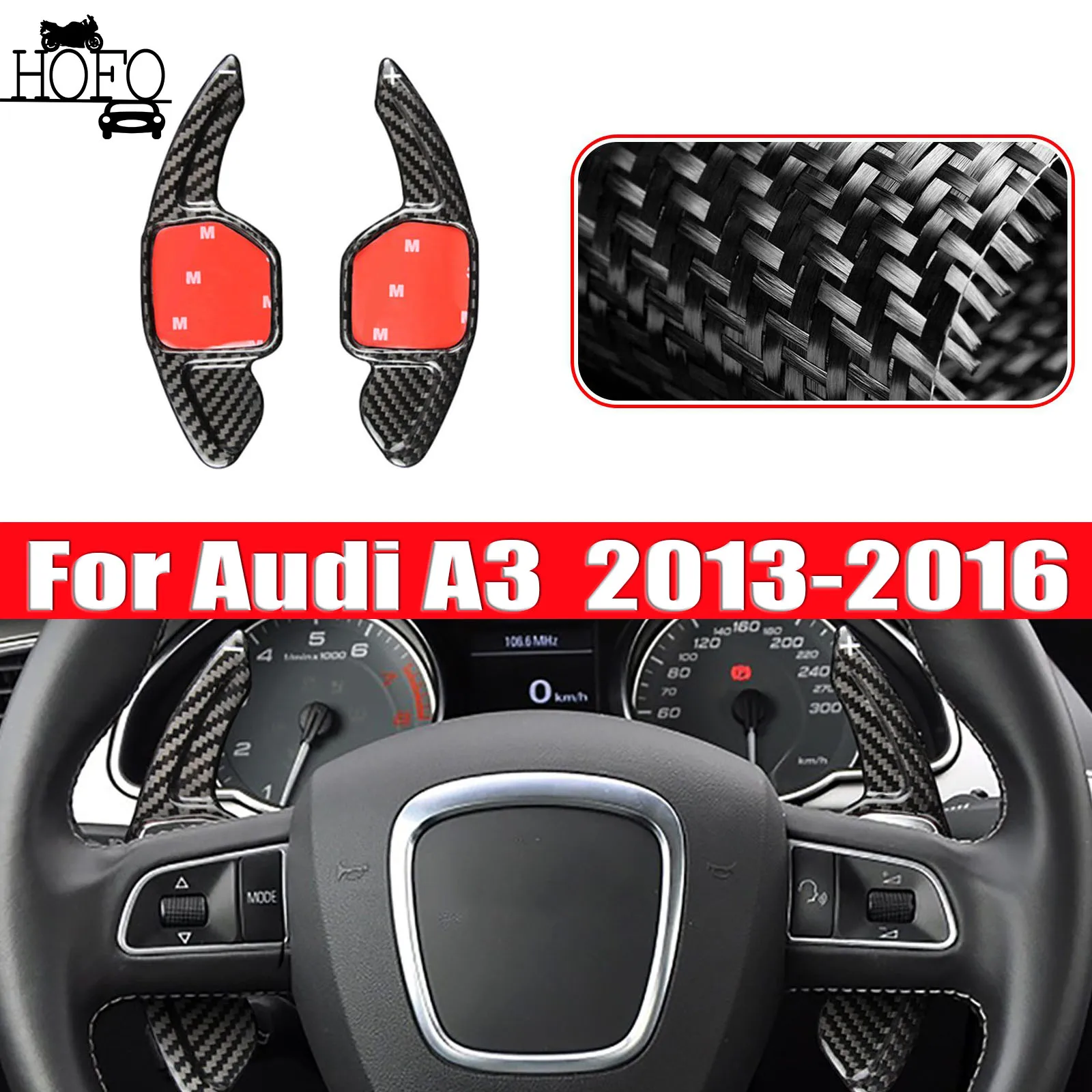 

Carbon Fiber Steering Wheel Paddle Shifter For Audi A3 2013-2016 For Audi A4L 2013-2016