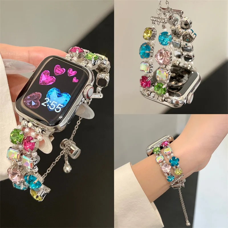 

Ремешок металлический Y2K для Apple Watch Band Ultra2 49 45 44 мм 41 42
