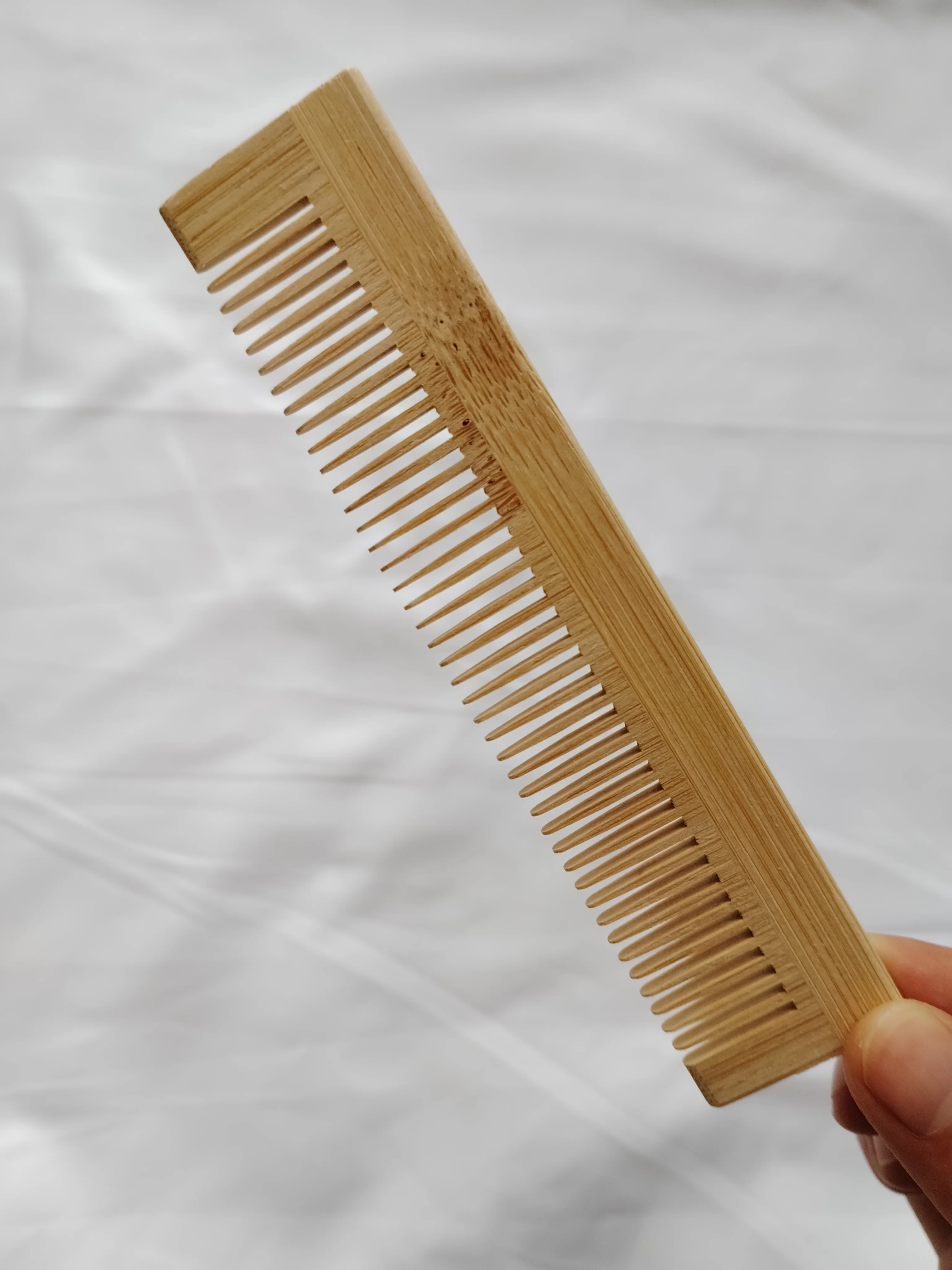 100 Pcs Bamboo Hair Comb,Customized Logo  Anti-Static Natural Wooden Comb, Fine Tooth Wide Tooth Wood Combs for Hair Beard
