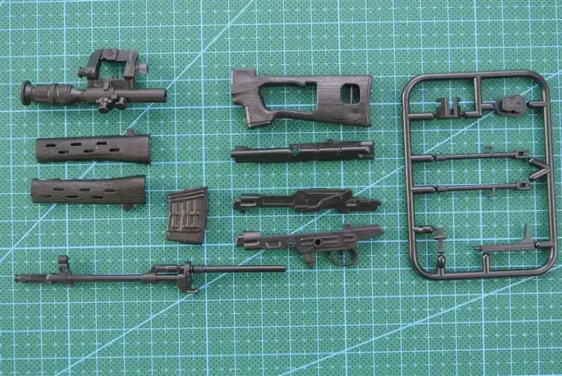 1:6 SVD Fusil de Sniper 1:6 Pistolet Modèle Noir Enduit En Plastique Militaire Modèle Accessoires Pour 12 "Figurine De Collection