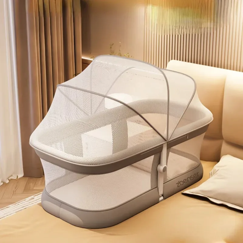 

Антиударная детская кроватка-манеж, ограждение для кроватки для новорожденных, передвижной складной многофункциональный барьер-ограждение 4-в-1 для детской кроватки-люльки