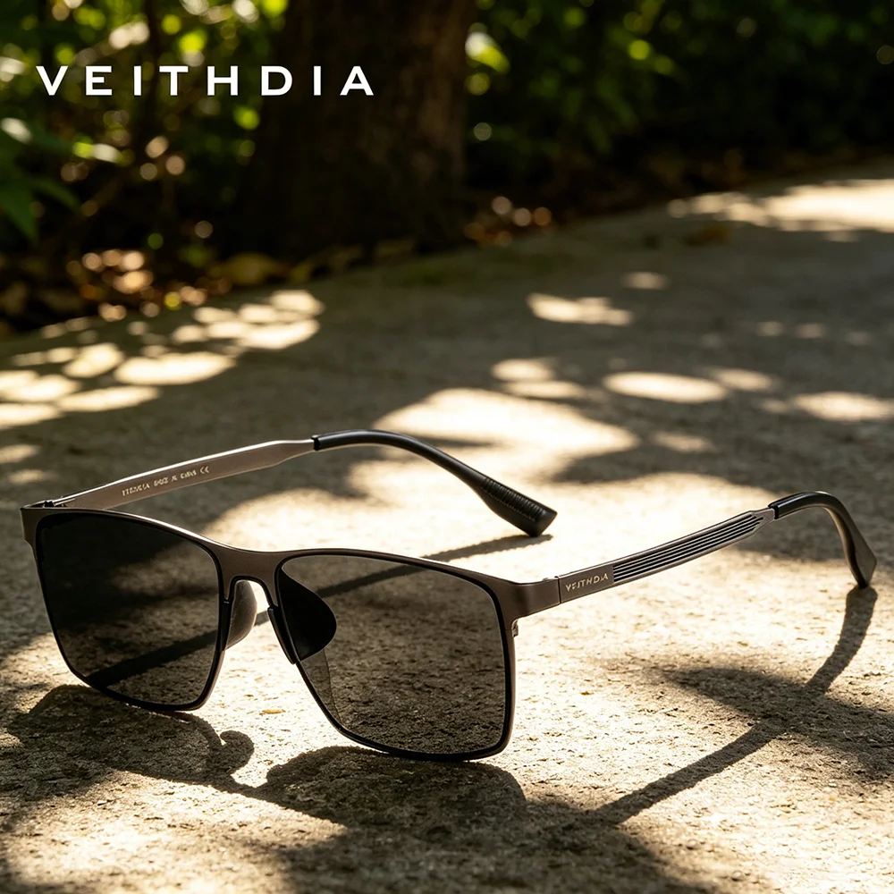 VEITHDIA Okulary Przeciwsloneczne Męskie V82T26 Nylon Sunglasses Polarized UV400 Lens Outdoor Driving Eyeglasses For Male Female