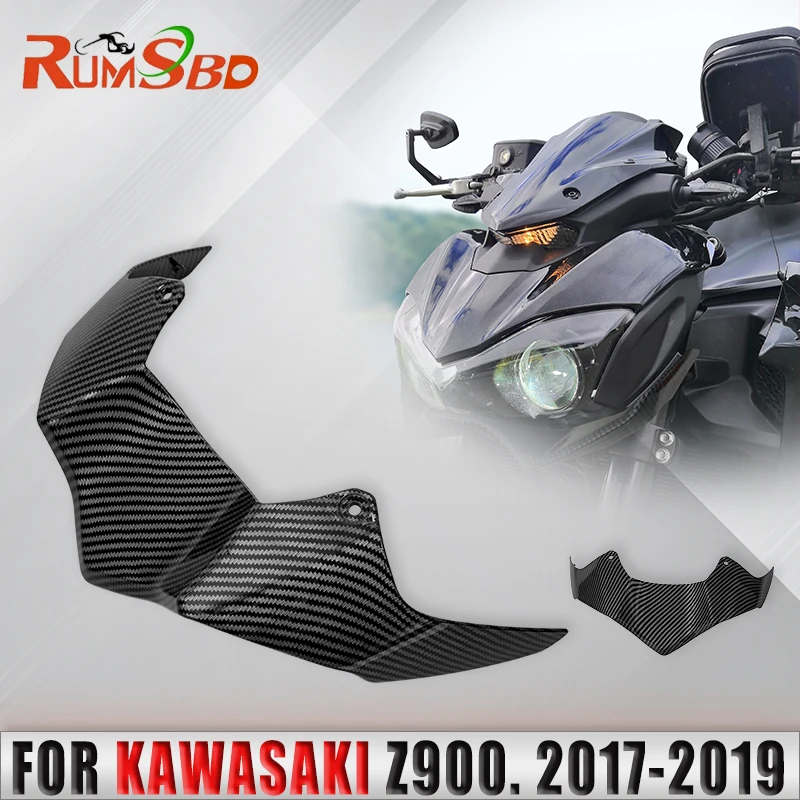 

Headlight Fairing Front Lower Beak Nose Cone Cowl Cover Extension Aerodynamic Winglets For Kawasaki Z 900 2017 2018 2019