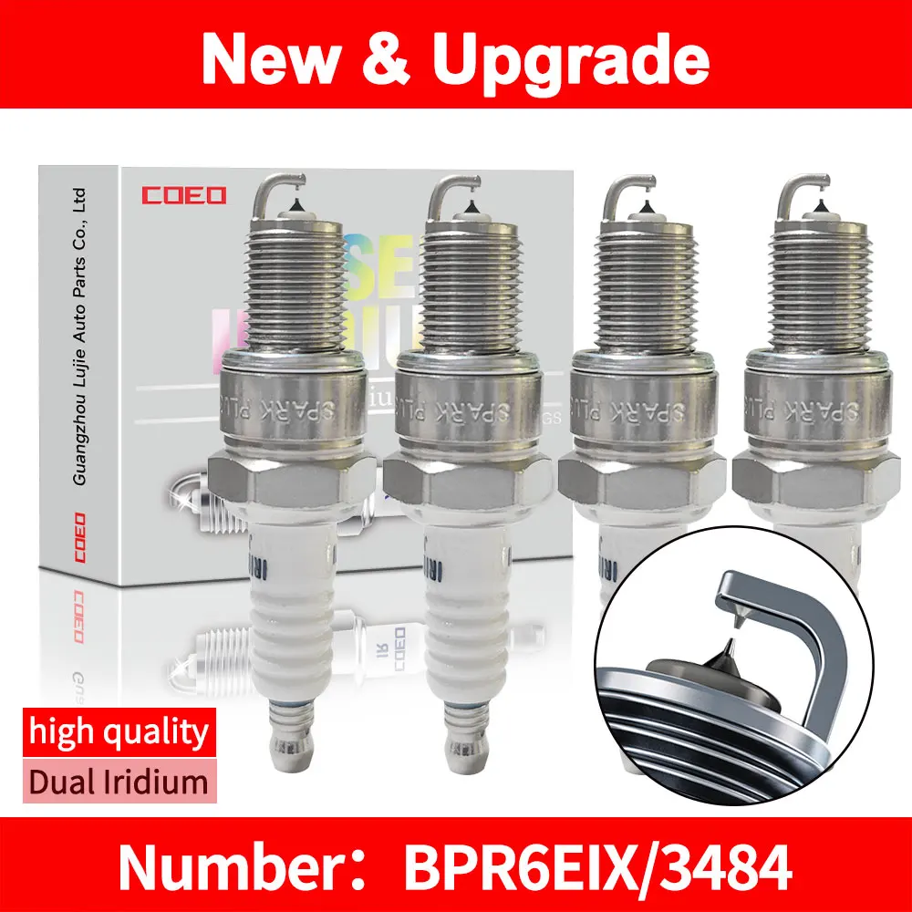 

BPR6EIX 3484 Dual Iridium Spark Plug For Audi Subaru BMW Nissan DFSK K01 K02 K06 K07 K17 CCAG Star of Changan Wuling