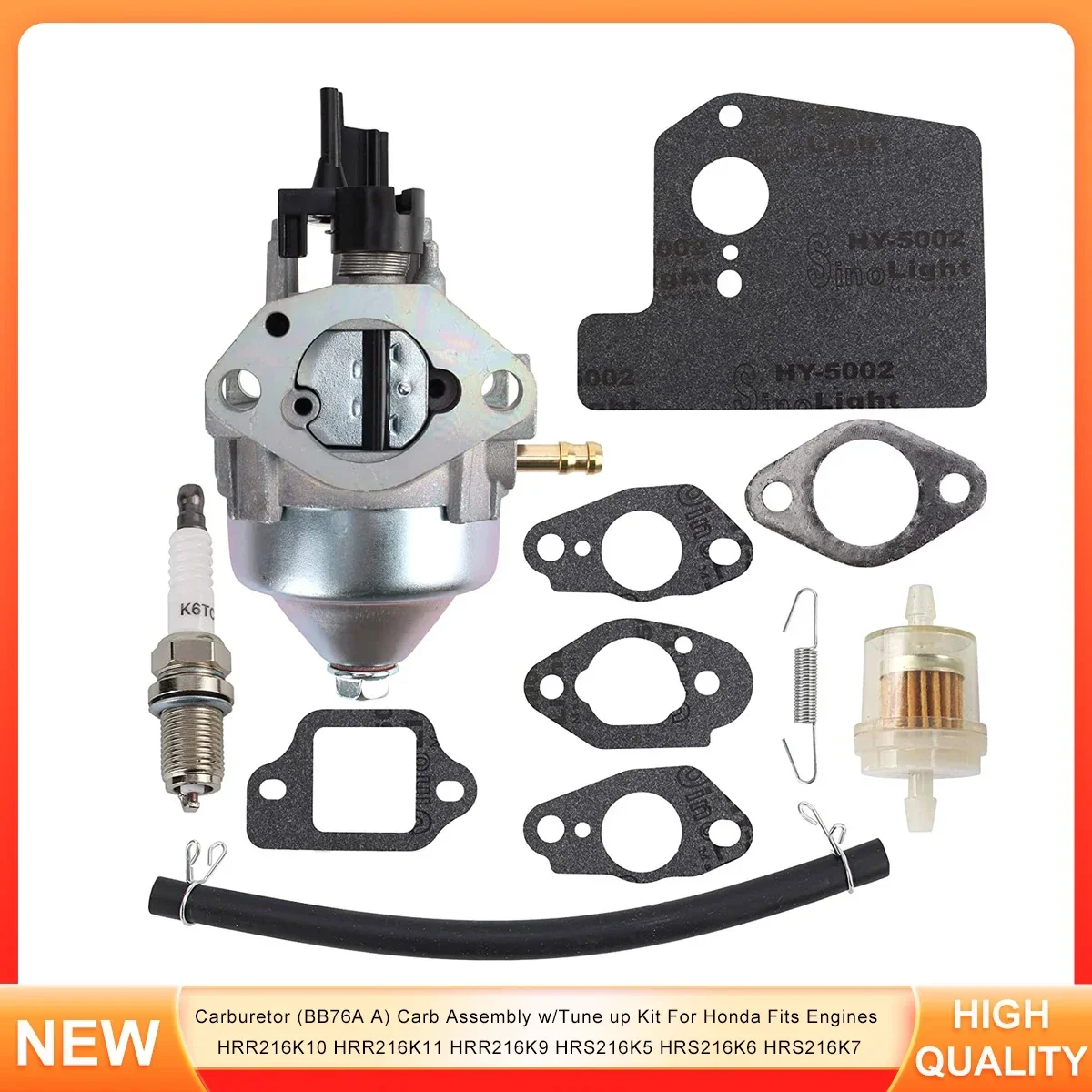 

Carburetor (BB76A A) Carb Assembly w/Tune up Kit For Honda Fits Engines HRR216K10 HRR216K11 HRR216K9 HRS216K5 HRS216K6 HRS216K7