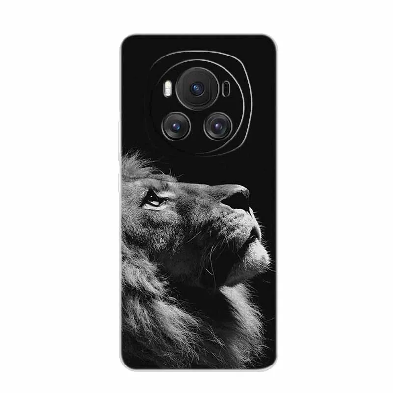 For Honor Magic6 Pro Case Fashion Cool Animal Clear Silicone Soft TPU Phone Case For Honor Magic 6 Pro Back Cover Case 6Pro 6.8\