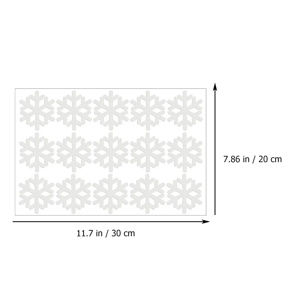 

1Pcs White Snowflake Stickers Luminous Christmas Wall Decals Easy Apply Peel Stick PVC Decorative Decals for Home Shop Window