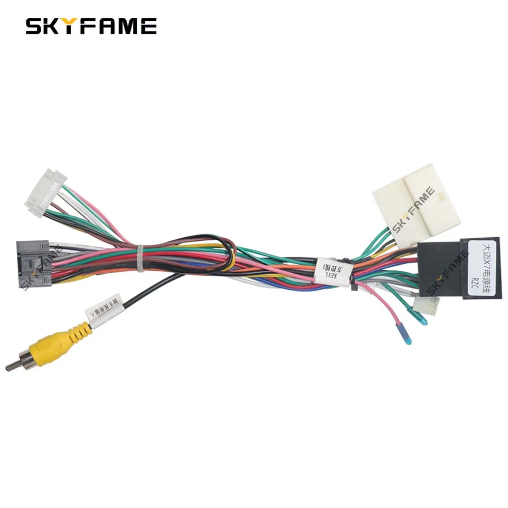 SKYFAME Car 16Pin Stereo Wiring Harness Power Cable For GEELY Borui GC9