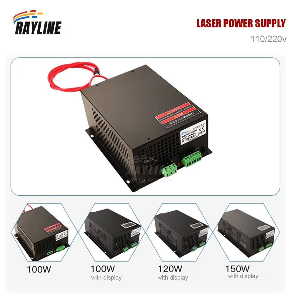 100W/120W CO2 Laser Power Supply with Display for CO2 Laser Engraving Cutting Machine 110/220V Laser Generator