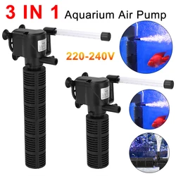 3 in 1 Silent Aeration Water Purifier Internal Pump Submersible Aquarium Filter Oxygen Submersible Water Purifier Accessories