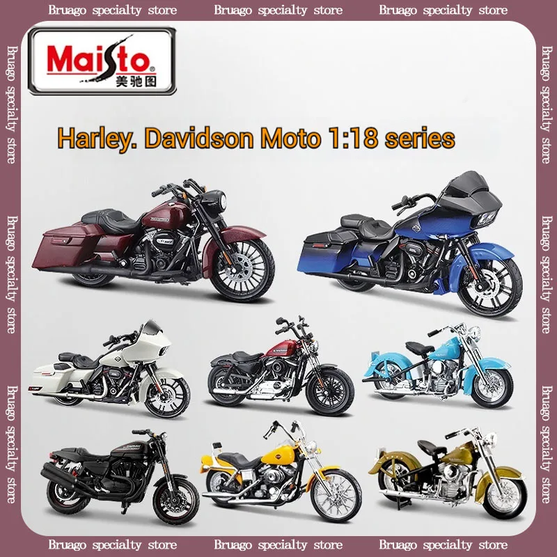 Maisto 1:18 Harley 2018 Cvo 획기적인 다이 캐스팅 시뮬레이션 다이 캐스팅 합금 서프라이즈 오토바이 컬렉션 모델 장난감 선물