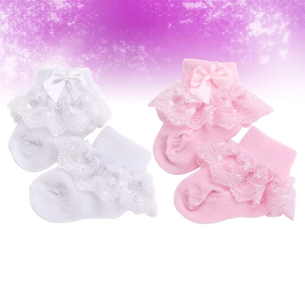 

2pcs Toddler Breathable Bow Knot Warm Bow-Knot For Baby Kids Stockings Toddler Socks Creative Children Socks