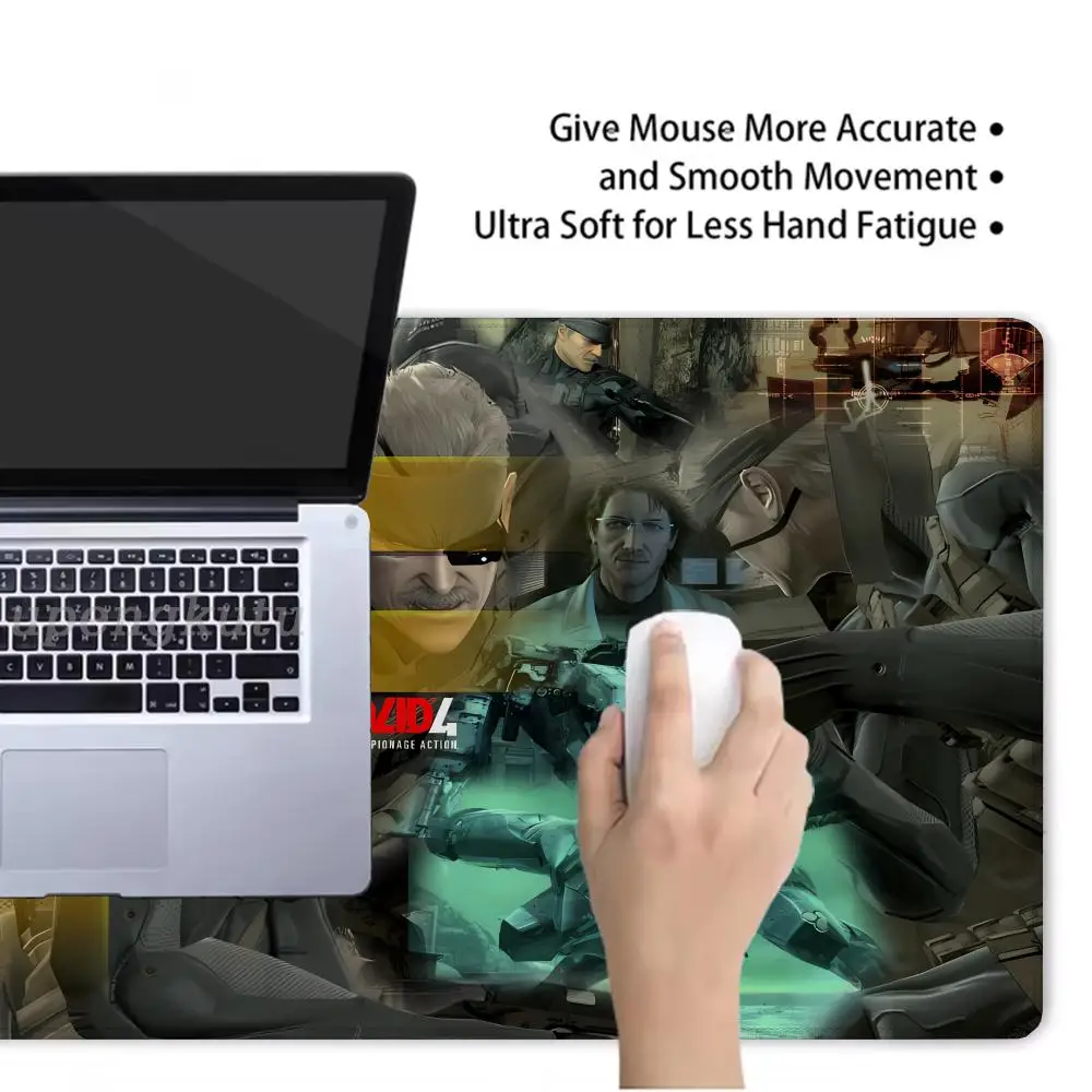 Metal Gear Solid Pc Mat Pad Mouse for Computer Keyboards Accessories Non-slip Mat Mousepad Gamer Rug Mausepad Gaming Laptop Pad