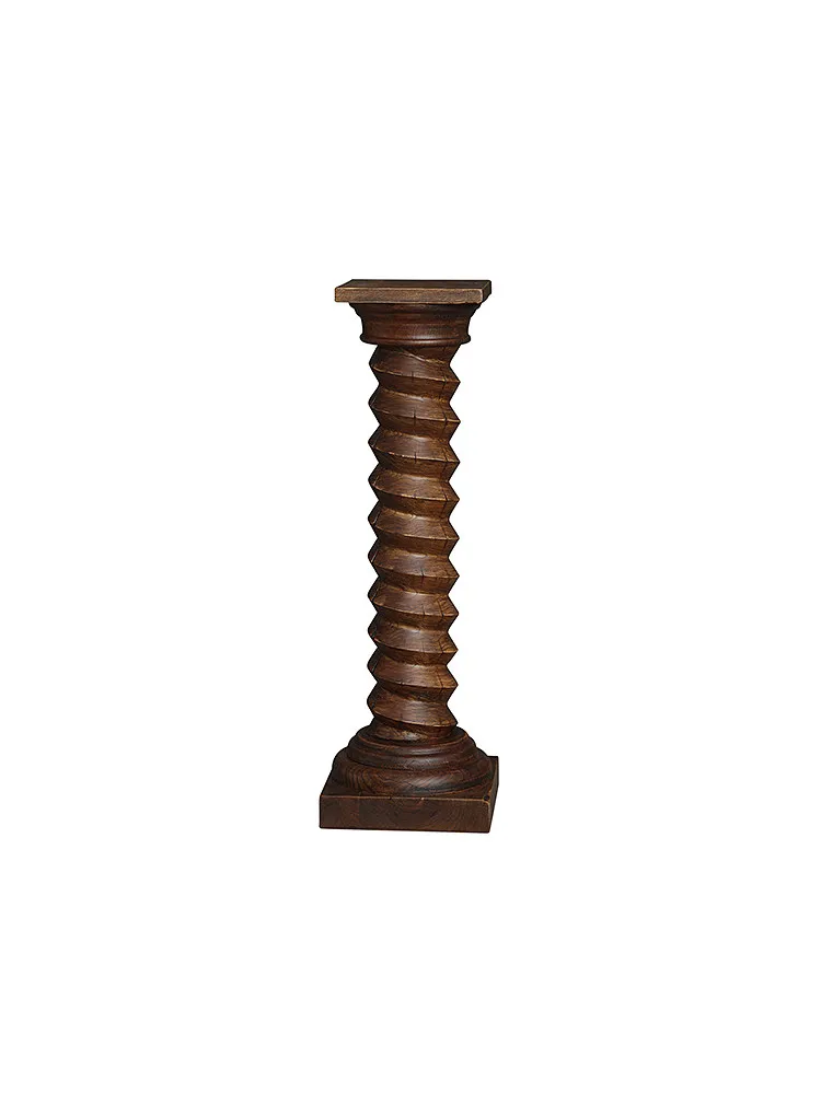 Spiral wood base Charles French sculpture table column floor-to-ceiling old wabi-sa art decorative column ornament