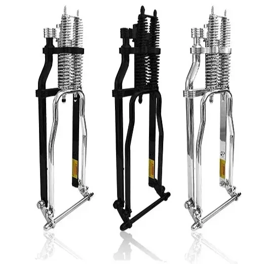 Chromium Black Motorcycle Bicycle Retro Spring Front Fork