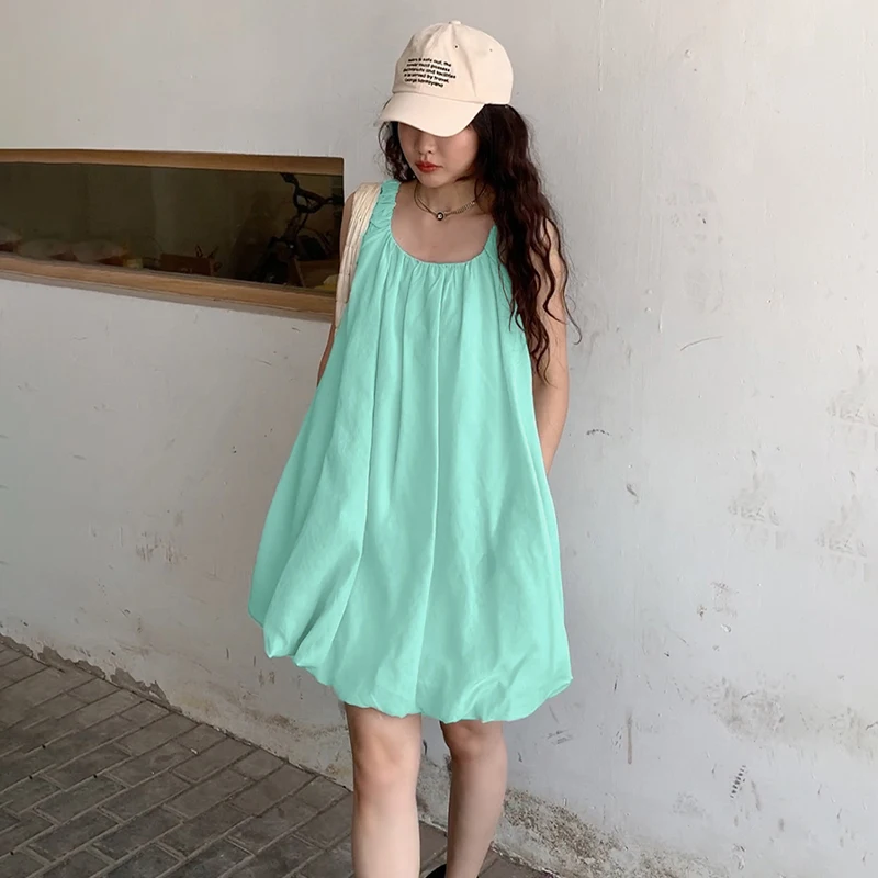 

Women Camisole Dress Summer Seaside Vacation Style Loose Short Tank Dresses