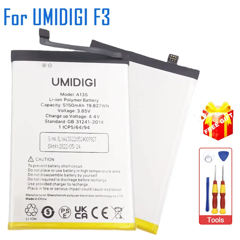 

UMIDIGI F3 A13S Battery New Original Battery Built In Mobile Phone Battery Replacement Accessories For UMIDIGI F3 Smart Phone