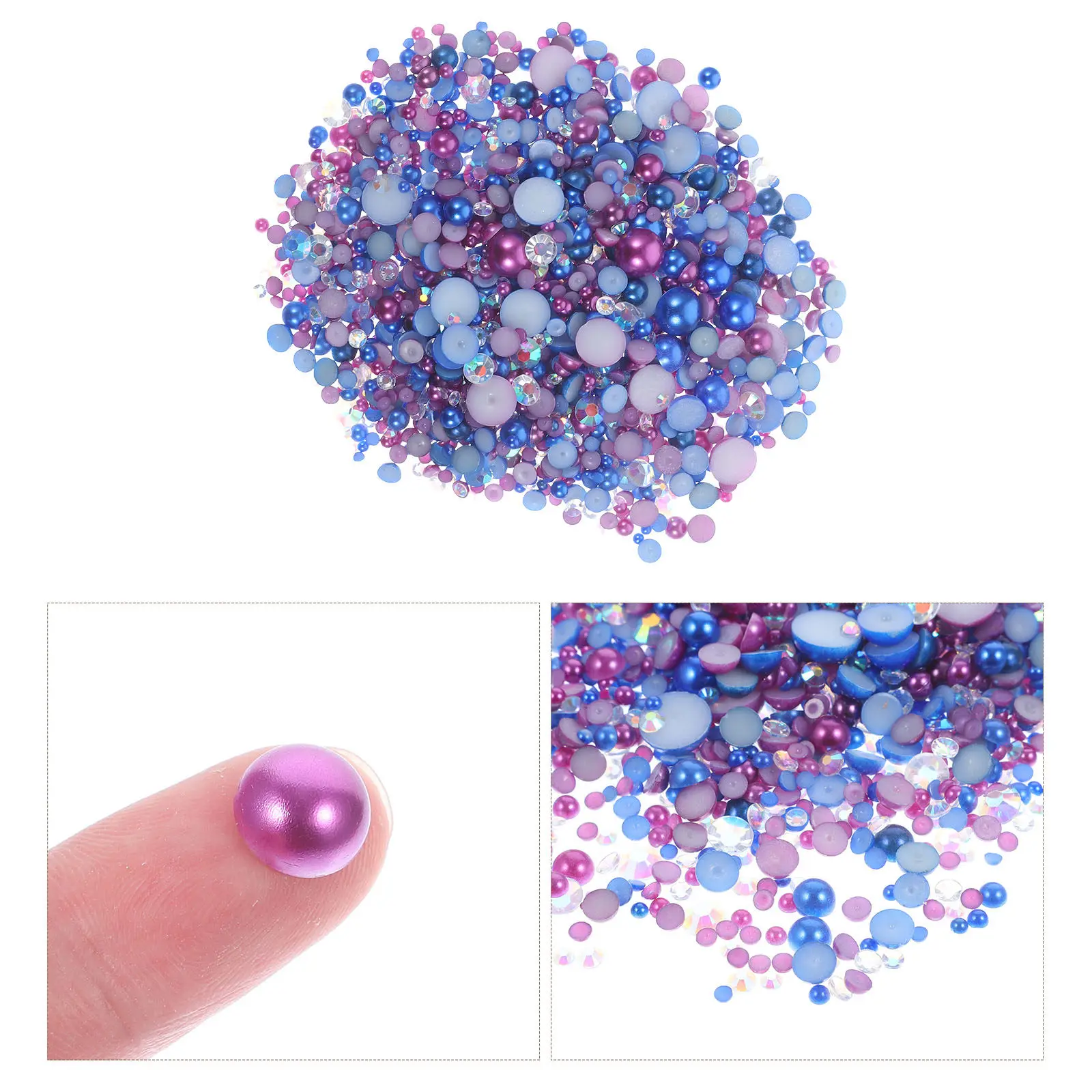 

6 Bags Nail Art Stickers Self-Adhesive Decals for Women Salon Home Use Easy Apply Remove Glitter Floral