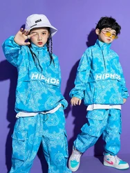 Hip Hop Costumes Boys Tooling Loose Modern Street Dance Clothing Girls Jazz Dancing Performance Stage Cheerleader Outfit DN4581