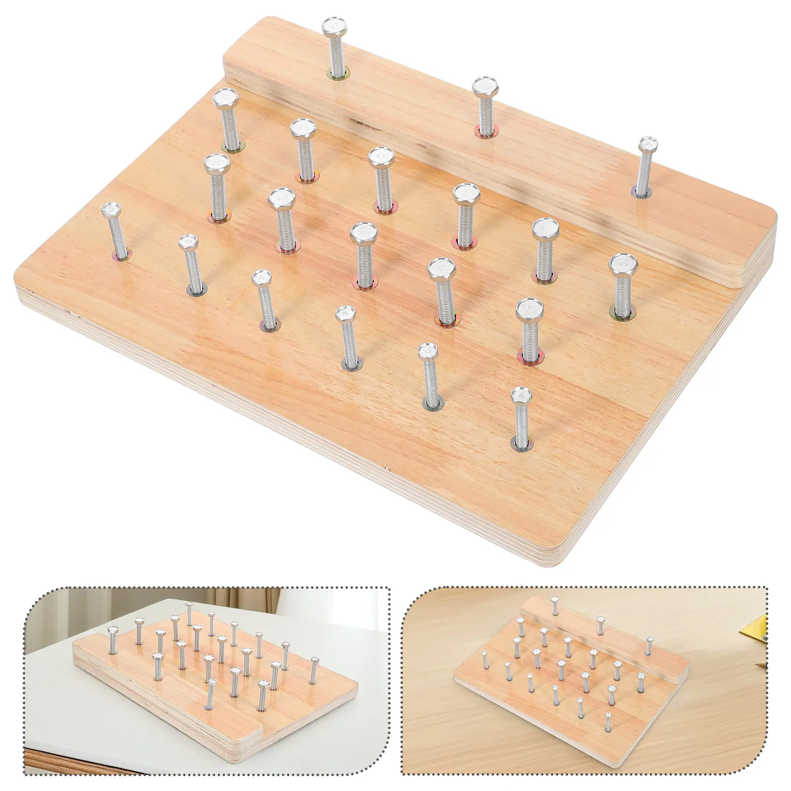 

Деревянная доска-пегборд для реабилитации пальцев, тренировки мелкой моторики и восстановления функций кисти, реабилитационное оборудование