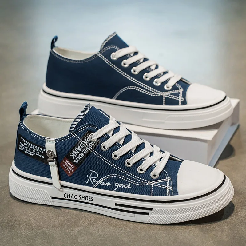 

Men's Shoes Fashion Canvas Casual Sneaker Breathable Men Sports Shoes Trend Lace Up Man Shoes Low Cut Sneakers Tenis Masculino