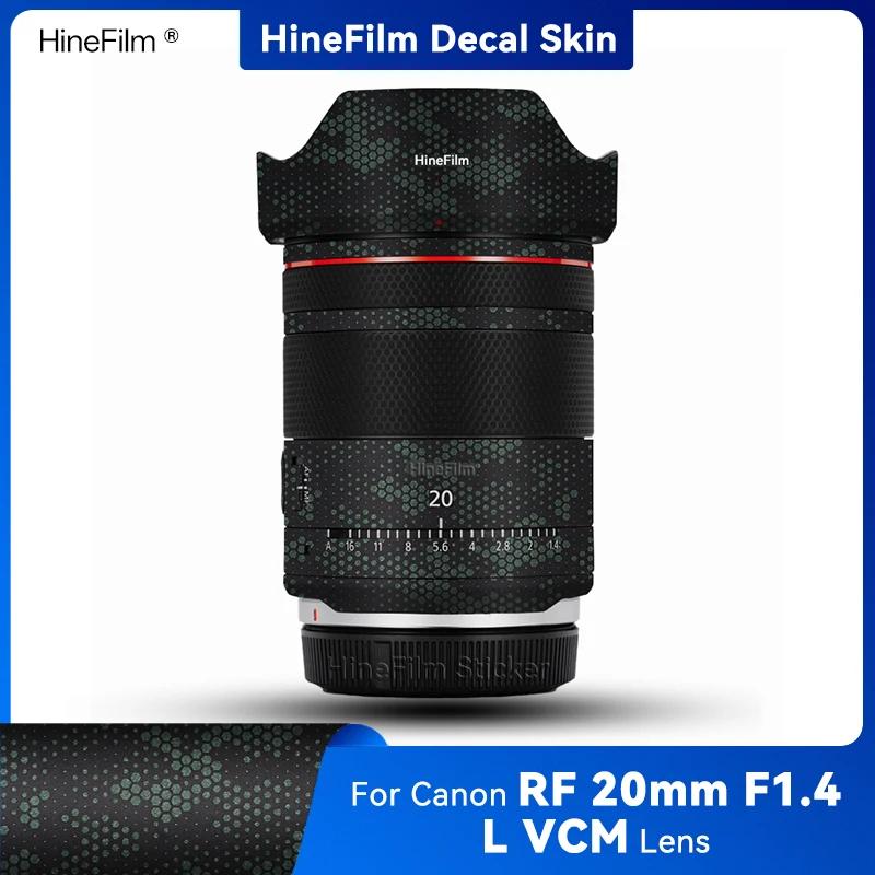Hinefilm Skin for Canon RF20 F1.4L Lens Decal Skin for Canon RF20mm F1.4 L VCM Lens Wrap Cover for Canon 20 1.4 Lens Skin