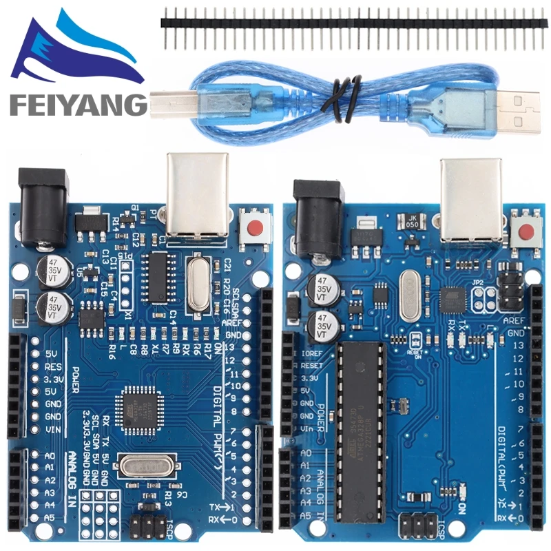 Płytka rozwojowa UNO R3 ATmega328P CH340 CH340G dla Arduino UNO R3 z prostym złączem pinowym z kablem