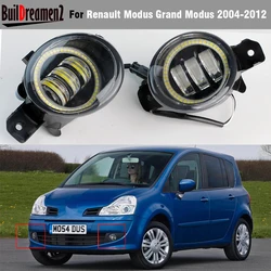 2 Pieces Car Front Angel Eye Fog Light DRL For Renault Modus Grand Modus 2004-2012 30W H11 LED Fog Daytime Running Lamp Styling
