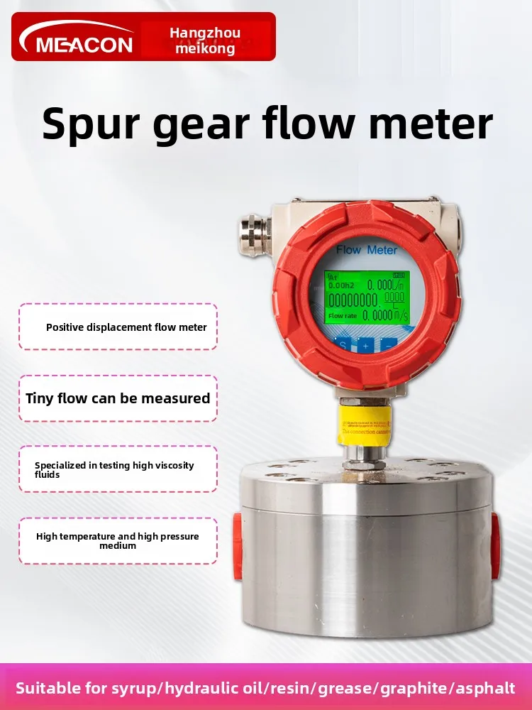 LMM American Control High Precision Circular Gear Flowmeter Micro Flow High Viscosity High Temperature Glue Edible
