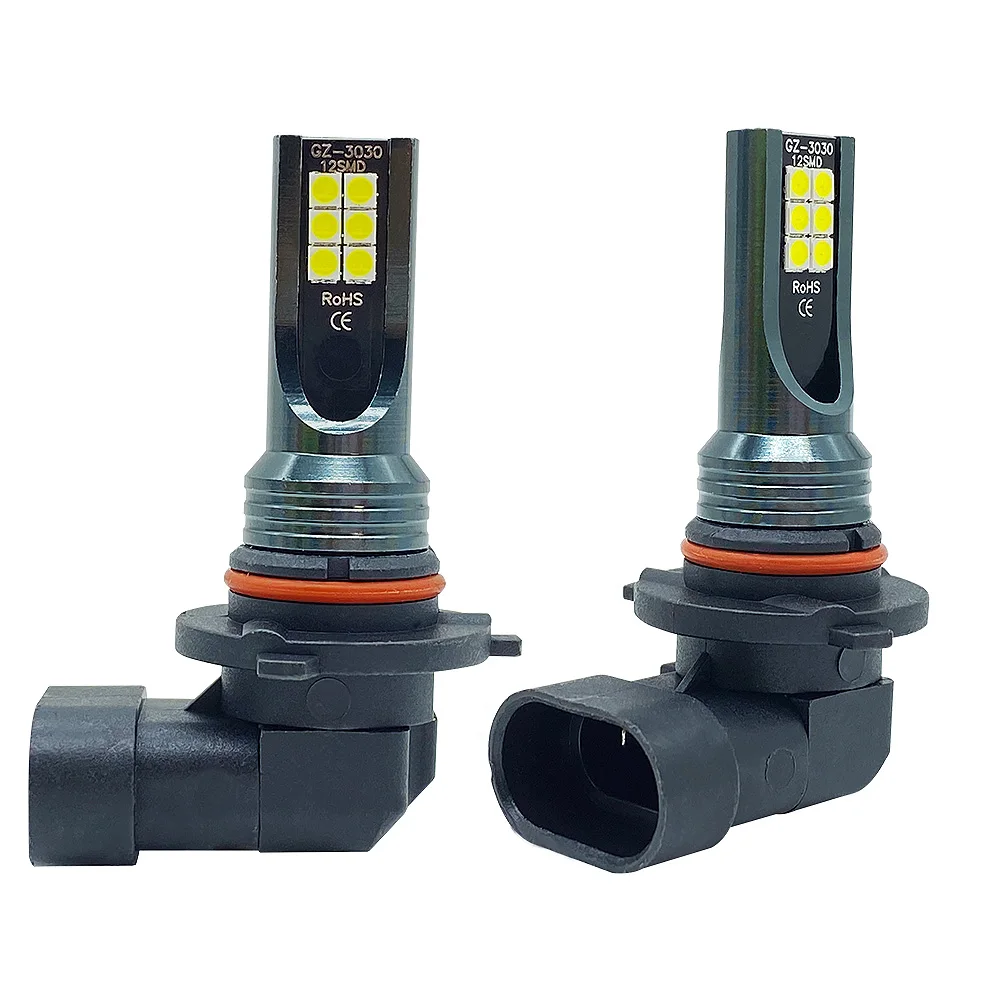 Carro LED Lâmpadas de nevoeiro, Auto condução Correndo Lâmpadas, H11, H8, H9, H10, H1, H3, H4, H7, 9005, 9006, 6000K, 8000LM, 80W, 12V, 2 PCes