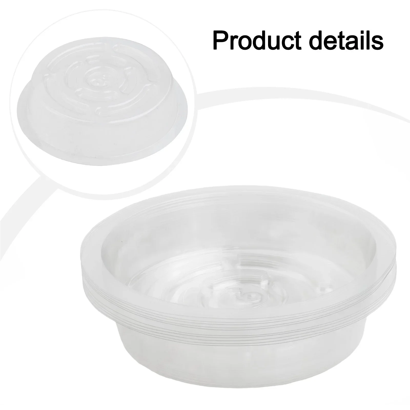 10Pcs 6/8/10 Inch Flower Pot Mat Plant Saucer Drip Tray Round Base Clear Container PET For Indoor Outdoor Home Garden Supplies