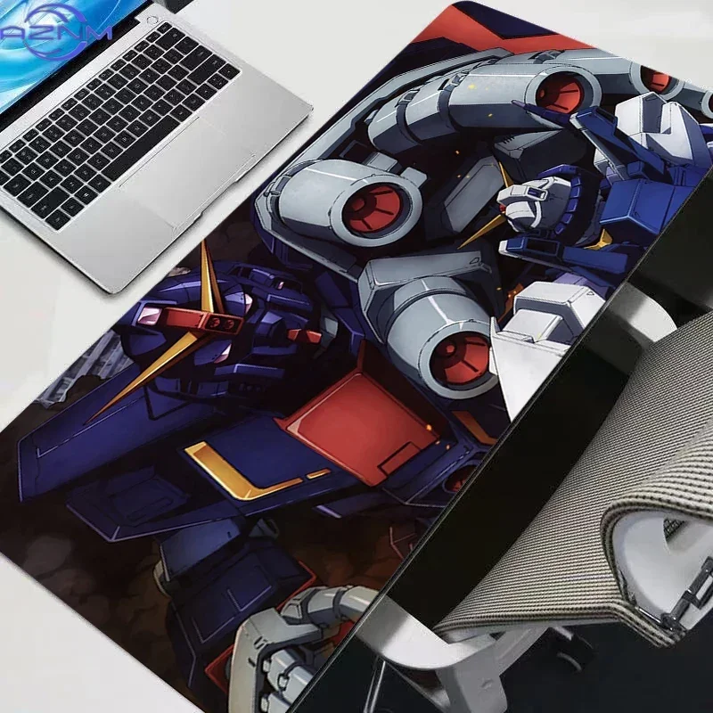 Blue Tone Close Up Anime Mecha Art Mouse Pad, Rubber Non-Slip Base Smooth Fabric Surface Mouse Pad for Desktop Gaming and Office