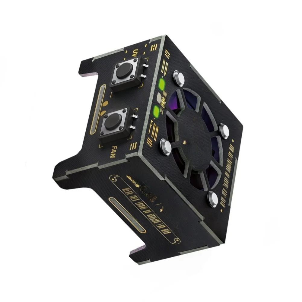 Dual LED Heat Dissipation UV Fan Maximum Repair 10000 RPM High Cooling Fan UV Curing Cooling 2-in-1 Heat Dissipation UV Fan