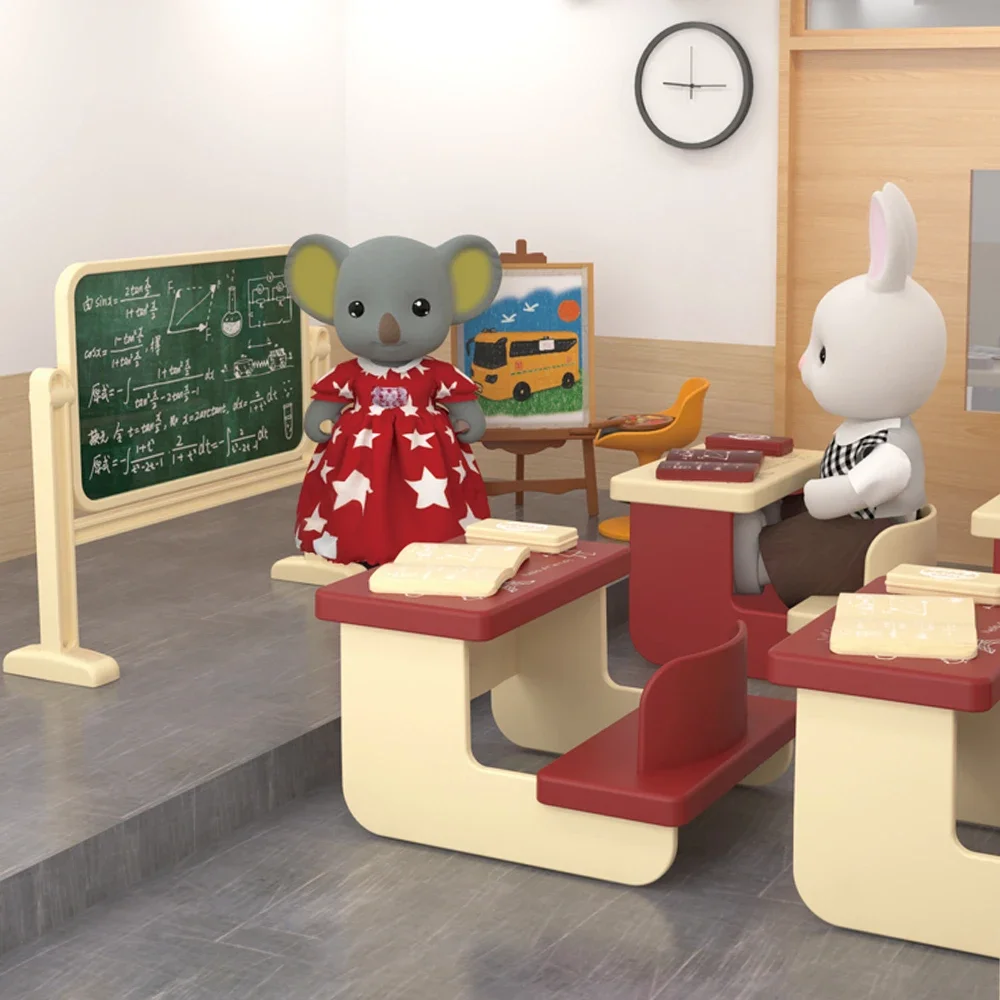 

Simulation Classroom Scene Dollhouse Koala Miniature Accessories Drawing Tool Miniature Furniture Girl Birthday Gift Toys