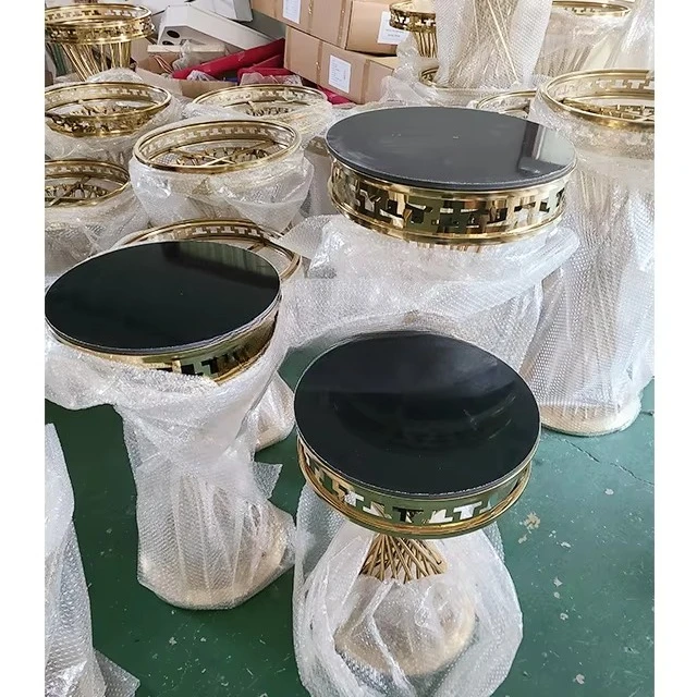 مصنع الذهب كعكة الوقوف المعدني طيدة الحلوى الجدول الركيزة ل لوازم الديكور الزفاف مساءات الحفلات #3