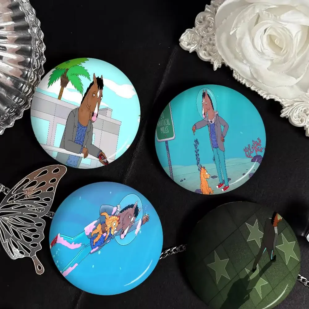 Adult Animation BoJack Horseman Anime Button Pin Handmade Brooch For Clothes Badge Backpack Decoration Jewelry Accessories