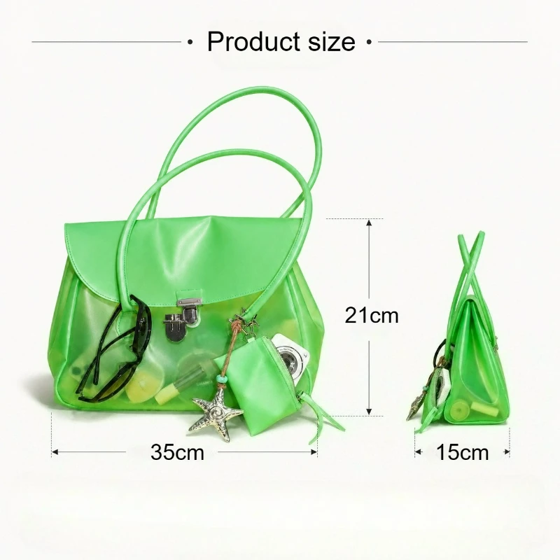 Summer Candy-colored Jelly Tote,high Quality Frosted Texture Lightweight Casual Shoulder Bag Cute Girly Dopamine-color Jelly Bag