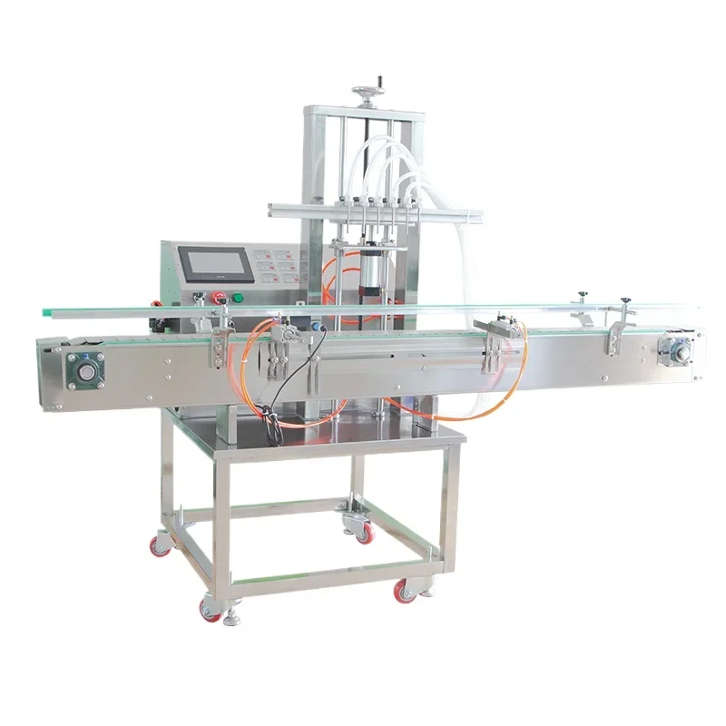 Automatic liquid filling machine assembly line Baijiu beverage essential oil perfume disinfectant glass water quantitative