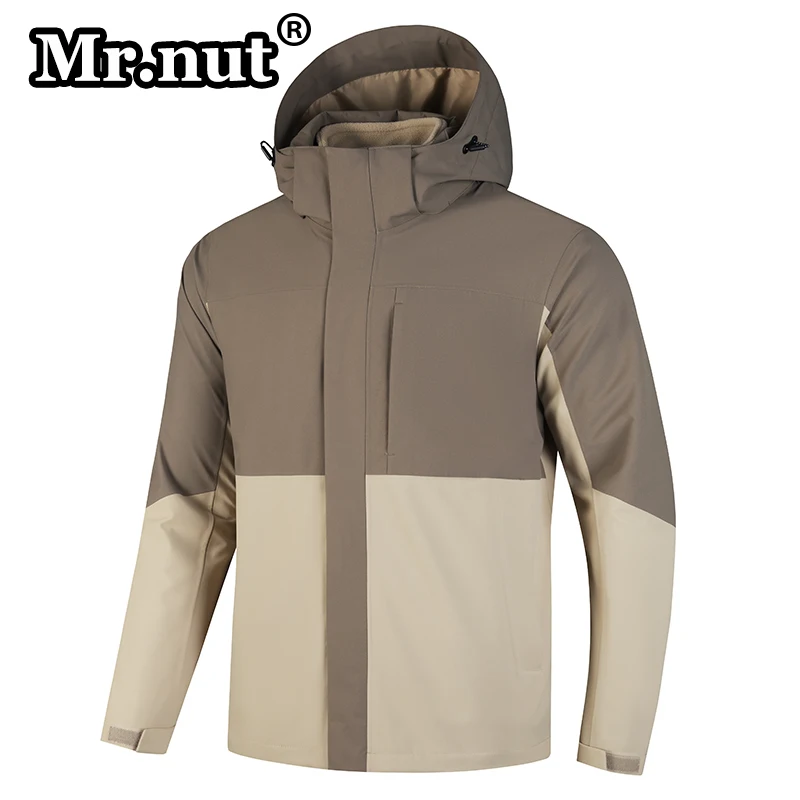 

Mr.nut 3-in-1 Thermal Jacket for Men's Autumn Winter Trendy Unisex Outdoor Jackets Loose High-Quality 2 Piece Set Climbing Suit