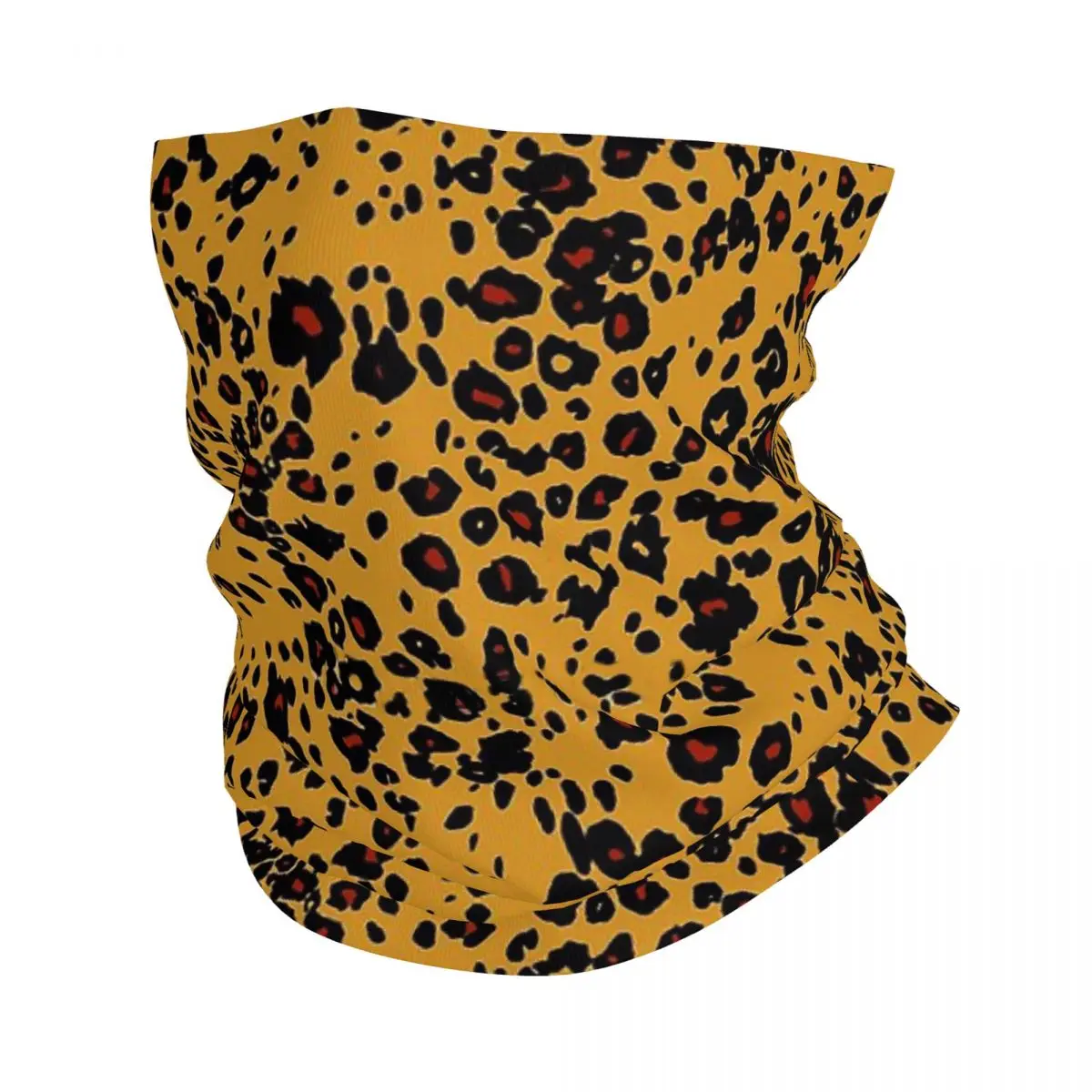 Yellow Leopard Animal Skin Headband Neck Warmer Men Ski Running Tube Scarf Medical Nurse Face Bandana Gaiter