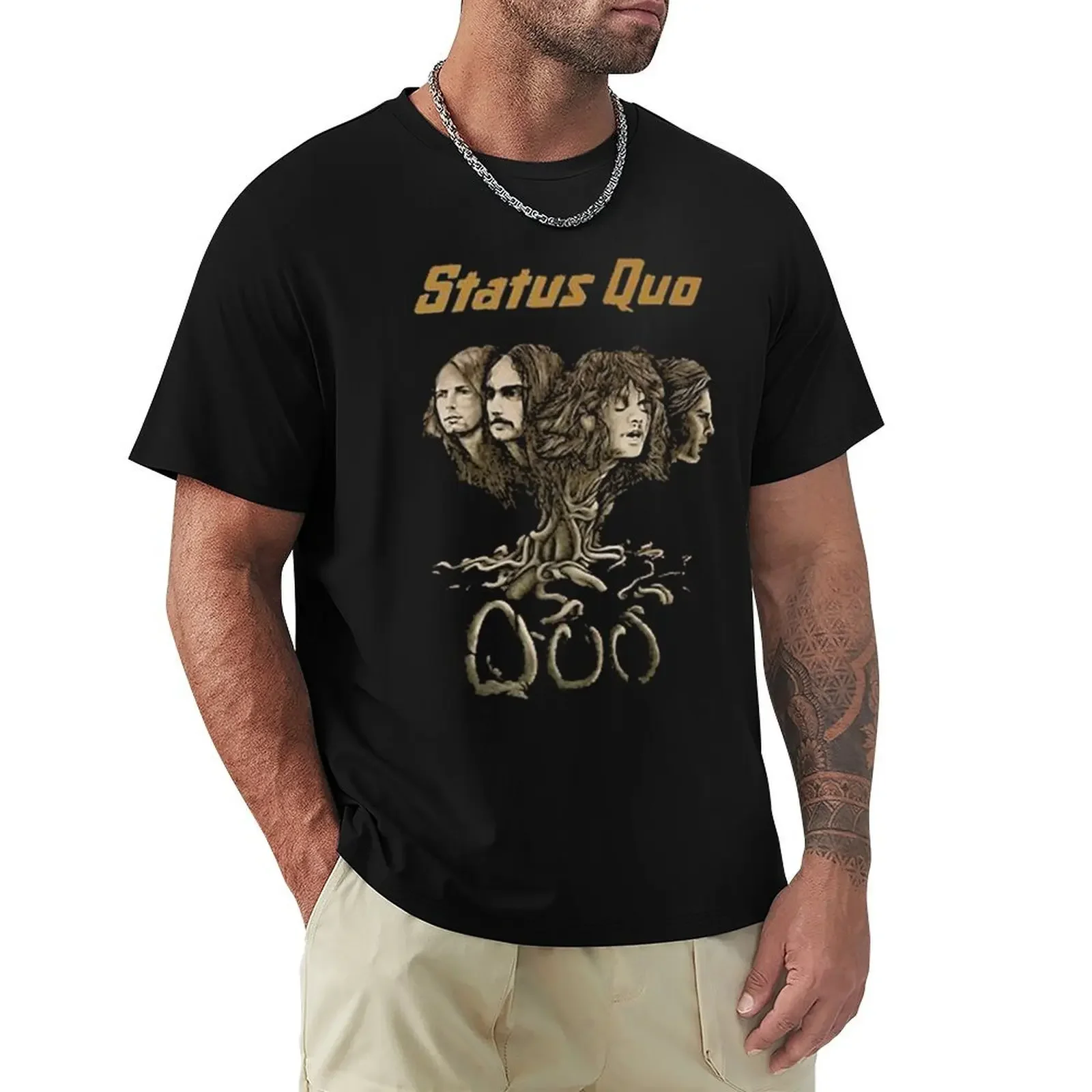 Status quo T-Shirt tops summer clothes aesthetic clothes anime clothes fitted t shirts for men