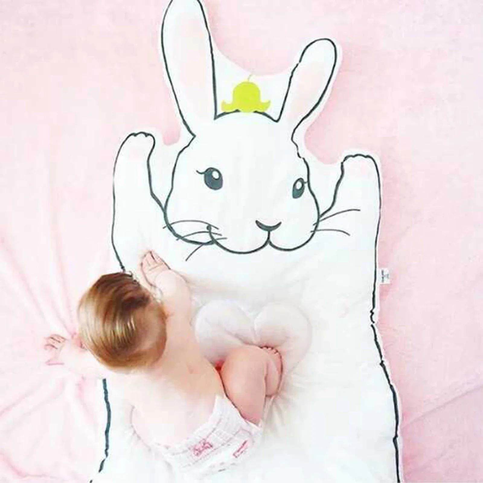 Toddler Bed Mat Bunny/Raccoon Shape Soft Cushion Climbing Carpet Creeping Blanket Newborn Boys Girls Playing Cushion