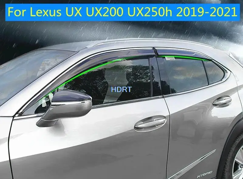 

Window Visor Guard For Lexus UX UX200 UX250h 2019-2021 Vent Cover Trim Awnings Shelter Protection Sun Rain Deflector Accessories