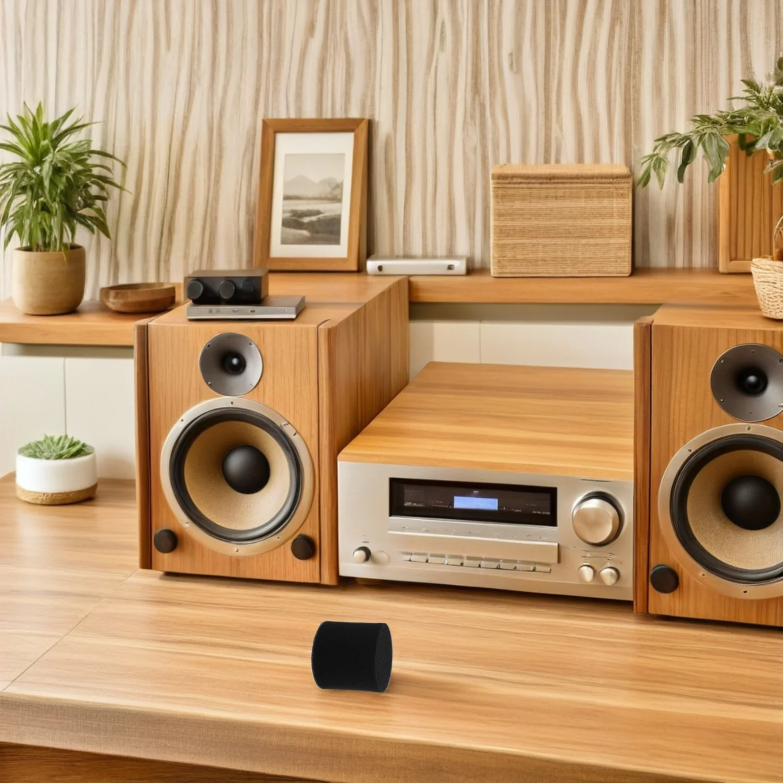 

2Pcs Speaker Accessories Bass Speaker Vent Sponge High-Density Cylindrical Plug for DIY Subwoofer Port Tube Noise Reduction and