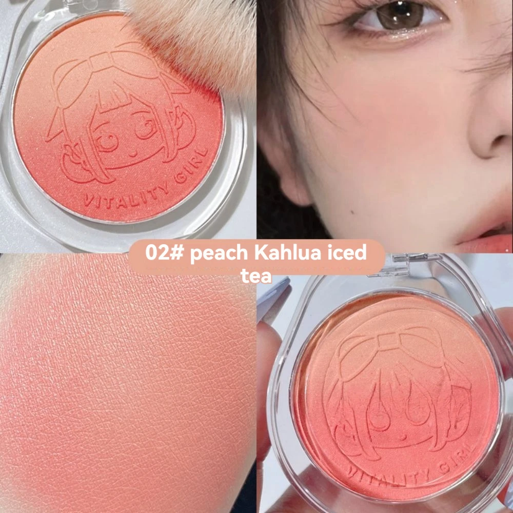 Vibrant Blush Gradient Blush Natural Nude High Light Contouring Disc One Delicate Not Easy To Fly Pink Woman