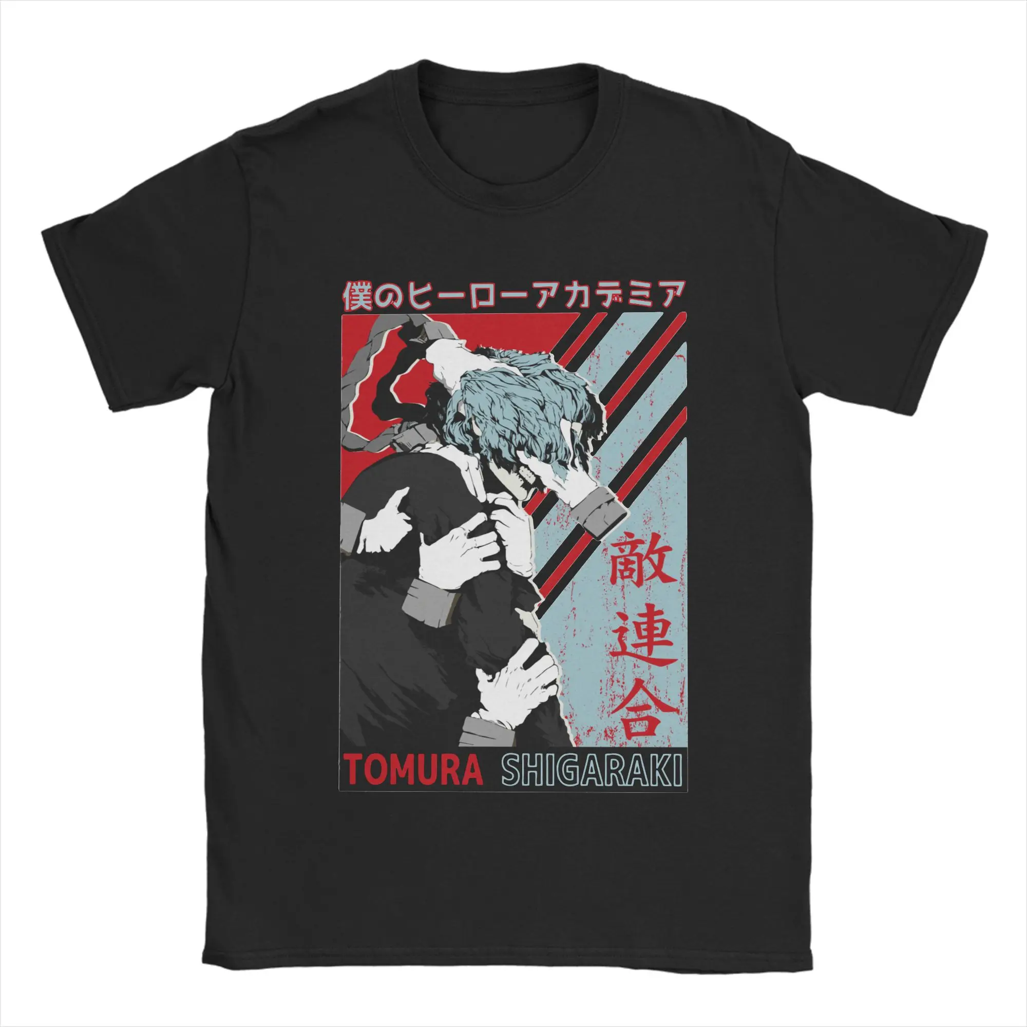 

Tomura Shigaraki My Hero Academia T Shirts Men's 100% Cotton Casual T-Shirt Round Collar Anime Tees Short Sleeve Tops Summer